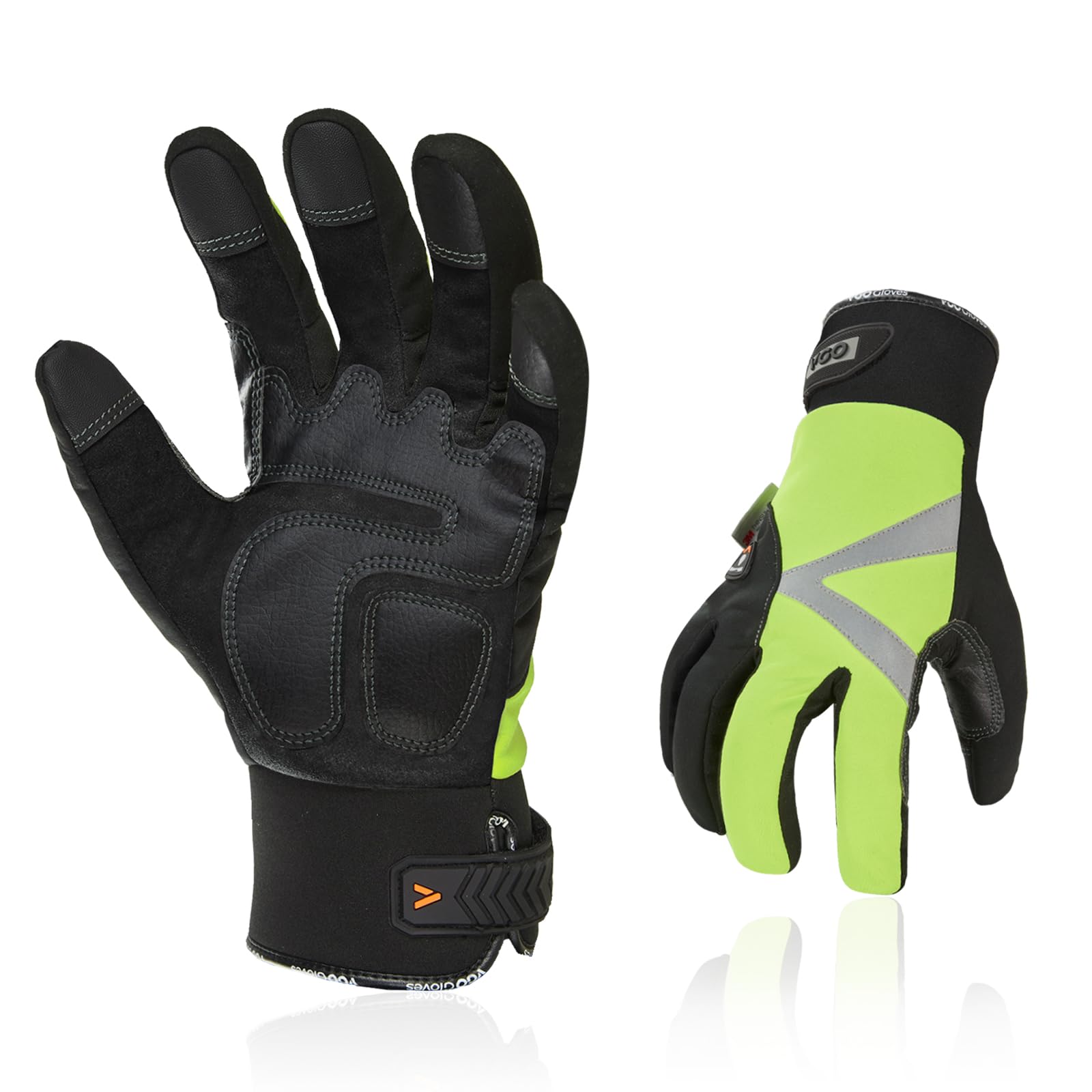 Vgo... Winter Waterproof Work Gloves Touchscreen, Thermal Safety Working Gloves in Cold Weather -20℃, 3M Thinsulate Lining for Freezer Cold Storage Warehouse