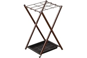 GL GLOBAL LIFE Folding Umbrella Storage Stand Rack Holder Organizer Bin for Entryway Home Commercial Office Décor with Drip Tray