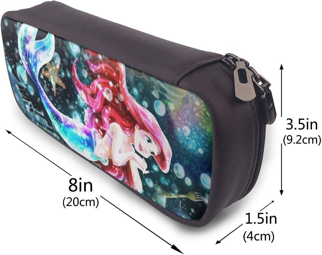 Amazon リトルマーメイド 輝く憧れの世界 アリエル ペンケース 筆箱 化粧ポーチ 取り出しやすい ファスナー付き 収納可能 多機能 持ち運びに便利 学生 大人適用 男女兼用 ペンケース 文房具 オフィス用品