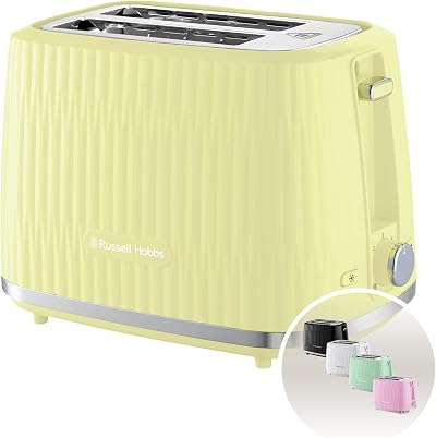 Russell Hobbs Eden 2 Slice Toaster Lemon 6 Browning Settings 800W