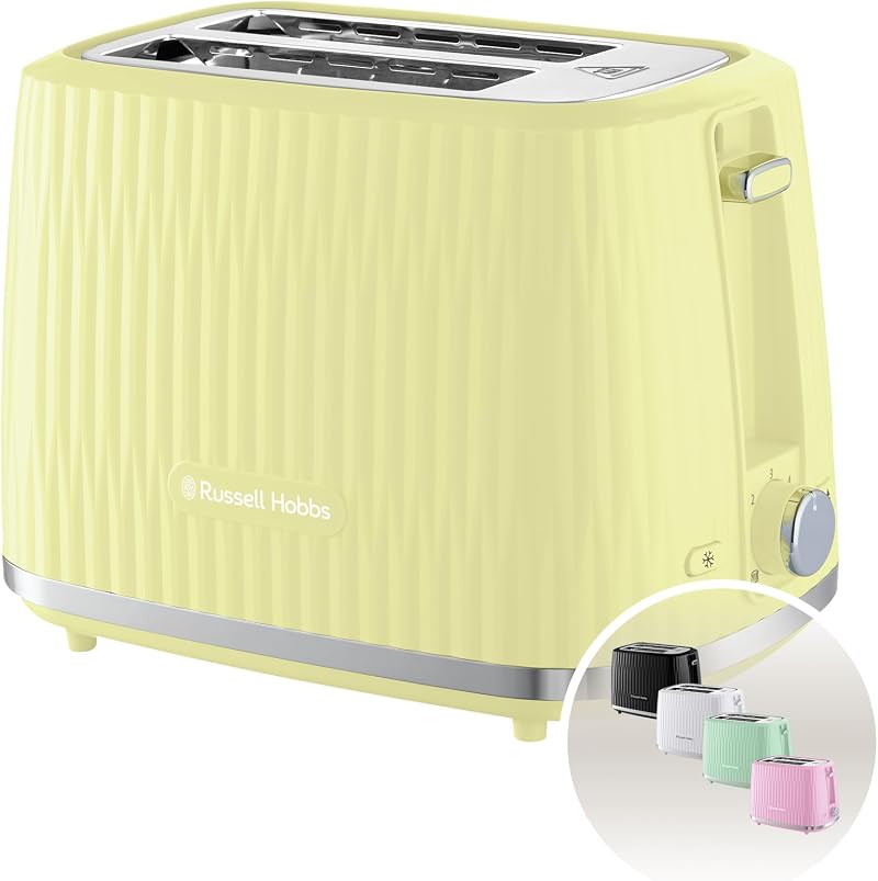 Russell Hobbs Eden 2 Slice Toaster Lemon 6 Browning Settings 800W