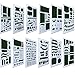 GeMoor 12 Pcs Bullet Journal Stencil Set Plastic Planner DIY Durable Drawing Template for Notebook Diary Scrapbook Craft Projects 4 x 7 Inch