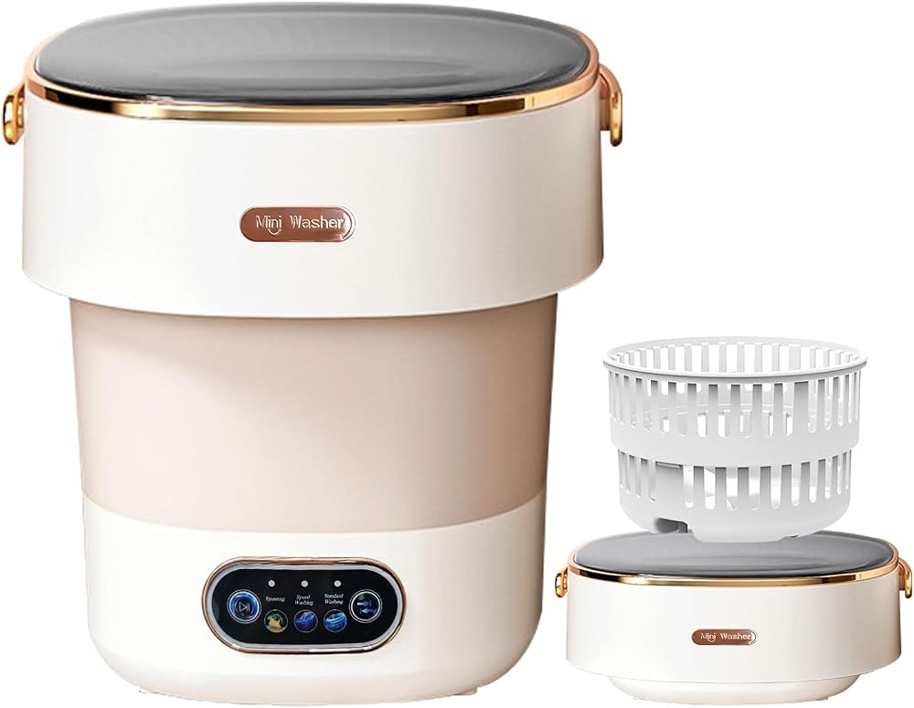 Portable Washing Machine,Mini Washer -20L Upgraded With Spin Basket,Small Clothes Folding Washing Machine Of Underwear, Baby