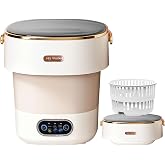 Portable Mini Washing Machine 20L with Spin Basket for Baby &amp; Small Clothes | Foldable design saves space; gentle care for delicates; perfect for apartments, dorms, hotels, travel, RV, camping, and more.