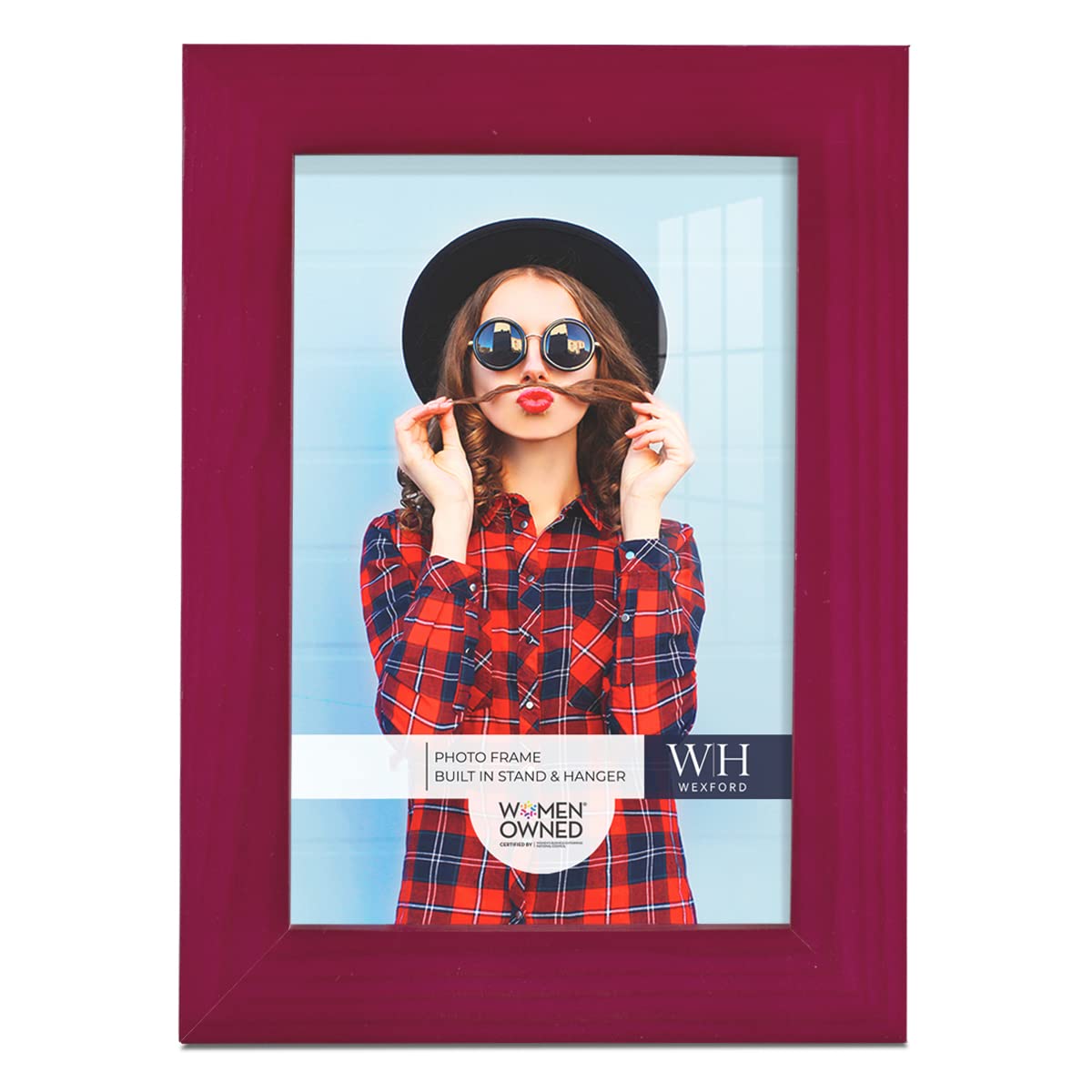 Photo 1 of Renditions Gallery 4x6 inch Picture Frame Cherry Red Wood Grain Frame, High-end Modern Style, Made of Solid Wood and High Definition Glass for Wall and Tabletop Photo Display