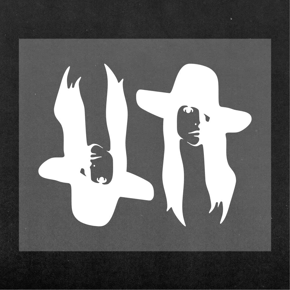 Quattroerre Supershaped Die-Cut Penelope Stickers for Car DX+SX, White