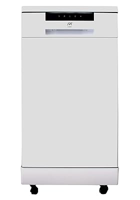 Energy Star White Portable Dishwasher for Efficient Cleaning