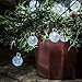 voona Solar Outdoor String Lights - 2-Pack 30ct 20ft Clear Crystal Ball Bright White LED Decoration Strings for Holiday Party Outdoor Garden (Crystal Ball)