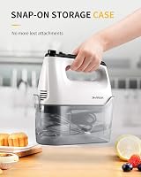 SHARDOR Hand Mixer Electric 6 Speed Turbo Anti-Splash Case 5 Attachments view 5