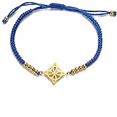 Dreamtimes Trendy Witch Knot Charm Bracelet for Women Celtics Bracelet Wiccan Jewelry Vintage Om Yoga Bracelet Stainless Steel Beads Charm Black Red Blue Purple Rope Bracelets Amulet Witchcraft Jewelry