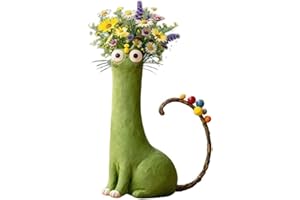 Handcrafted Quirky Cat Vase, Quirky Cat Vase, Whimsical Ceramic Ca T Flower Va Se, Funny Cats Flower Vases Ornaments, Funny K