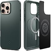 Spigen Thin Fit MagFit Designed for iPhone 16 Pro Max Case [Hard Shell] [Military-Grade Protection] Compatible with MagSafe - Abyss Green