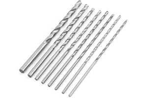 8Pcs 200Mm Straight Shank Twist Drill Set, 4-10mm Lengthened High Speed Steel Twist Drill Set Tool, Used for Wood Plastic and