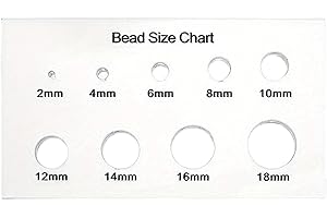 Acrylic Bead Size Guide with 9 Standardized Holes Bead Measuring Ruler Professional Crafting Essential for Makers Transparenc