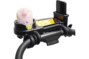 AFDLLDQM Universal Stroller Snack Tray Attachment - Stroller Cup and Phone Holder with Silicone Grip Arms, Baby Toddler Stroller Tray for Snacks and Drinks