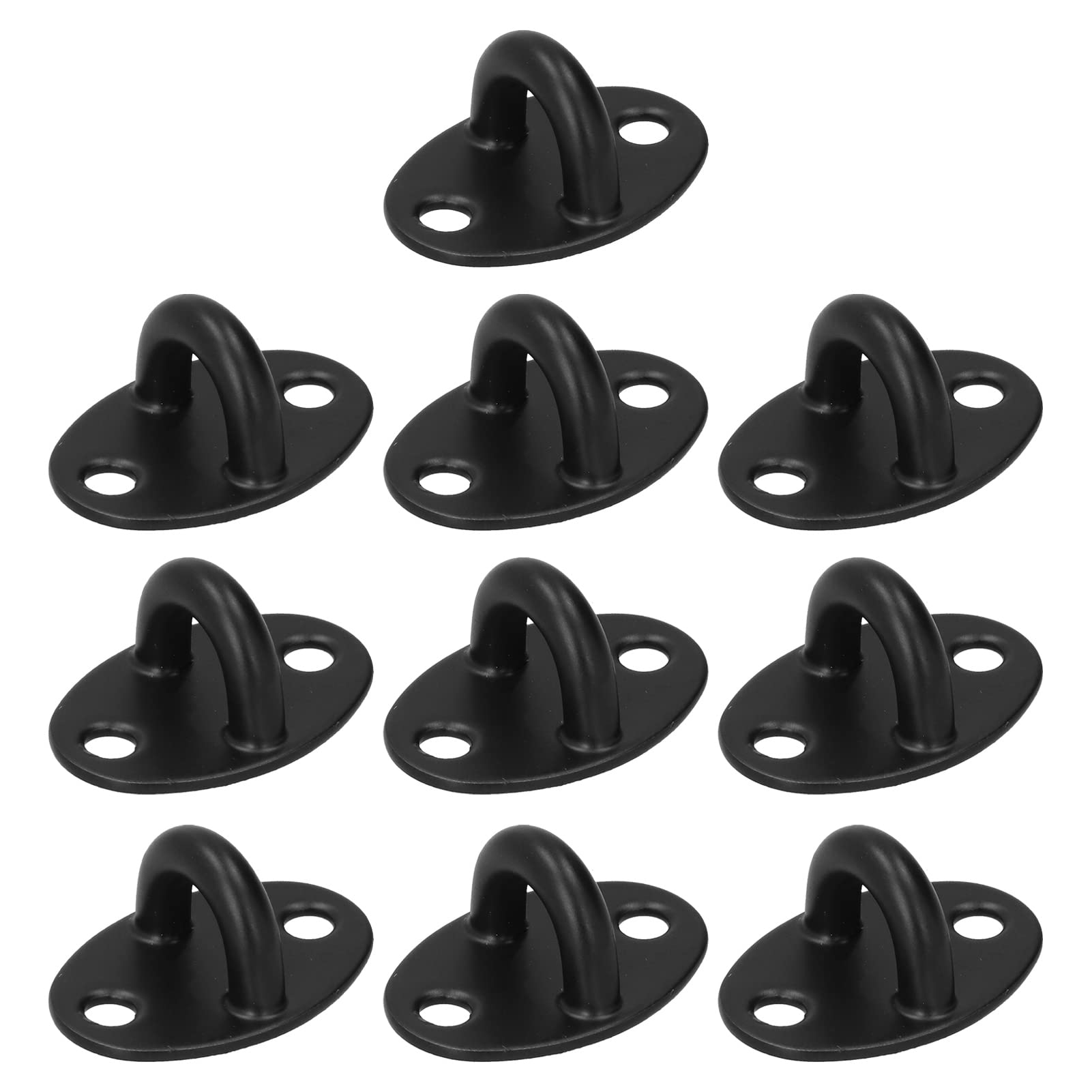 Ciciglow Heavy Duty Black Stainless Steel U Hooks, 10 Pack, Wall & Ceiling Mount, Hanging Swings, Chairs, Hammocks, Heavy Objects