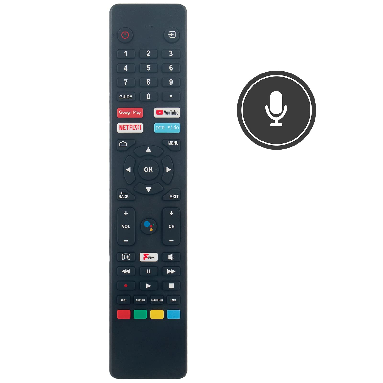 VINABTY RM-C3250 Replacement Voice Remote Control fit for JVC Smart TV LT-32CA690 LT-32CA790 LT-40CA790 LT-40CA890 LT-43CA790 LT-43CA890 LT-50CA890 LT-55CA890 LT-65CA890