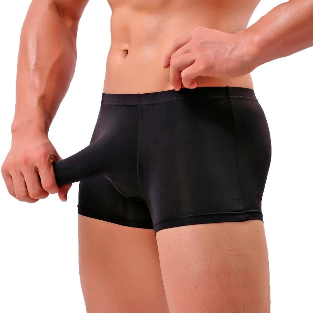 Muium Mens Underwear Boxer Elephant Bulge Sexy Underpants Shorts Solid Breathe Panties