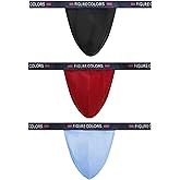 BY.ECG Men's Slim Band Thong Low-Rise Soft 3 Pack