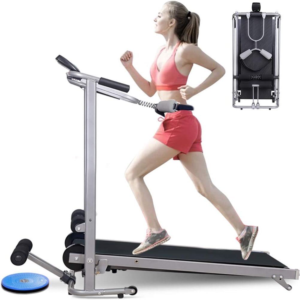 Amazon Com Walking Treadmill Mosunx 4 In 1 Folding Shock Running Supine T Wisting Draw Rope 4 In 1 Mechanical Treadmills Home Gym Workout Fitness Running Machine Non Electric Treadmill Black White Sports Outdoors