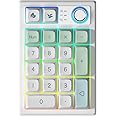 TISHLED Gasket Creamy Mechanical Numpad Programmable Macro Keypad Wireless 2.4G/Bluetooth 5.0/Wired USB-C RGB Backlit Hot Swappable Number Pad Rechargeable Numeric Keyboard Metal Knob for Win/Mac