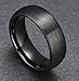 Black Ceramic Rings Brushed Comfort Fit Engagement Wedding Band,metal type 8mm ,size 11