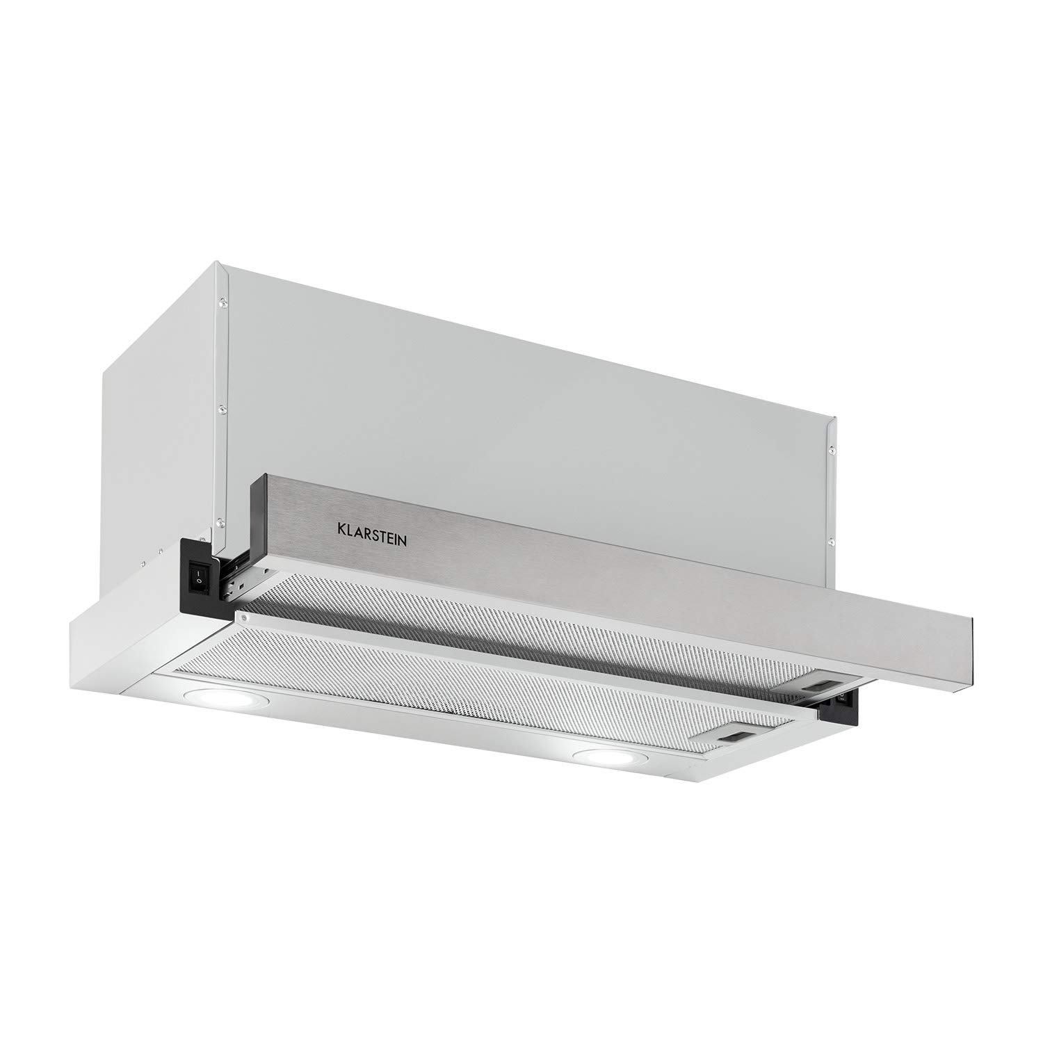 Klarstein-Viola-Campana-extractora-2-potencias-EEC-A-200-W-Extraccion-max-612-mh-Funcion-extensible