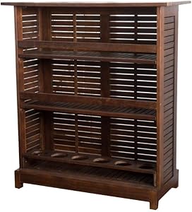 Christopher Knight Home Riviera Acacia Non-FSC KD Wood Bar, Rich Mahagony