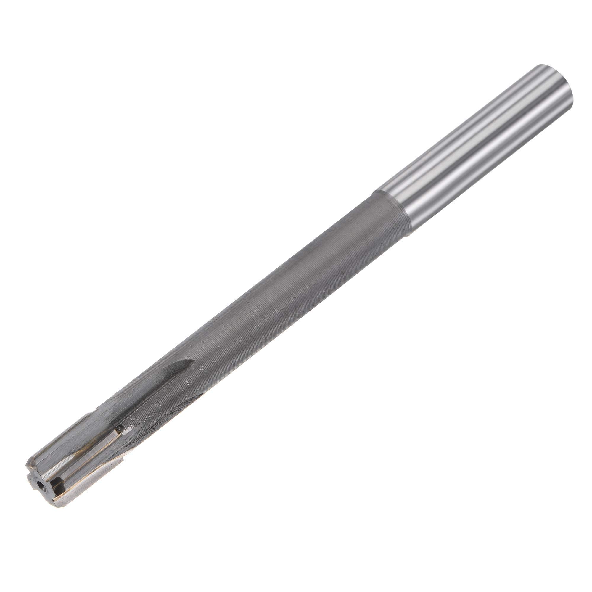 sourcing map 12mm Chucking Reamer High Speed Steel Carbide Tip H7, 6" (150mm) Length Lathe Machine Reamer Straight Flute, Milling Tool for Metal Copper