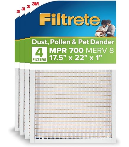 Filterbuy 17x22x1 MERV 13 Health Defense, Pleated HVAC Ac Furnace Air Filters 5 Pack