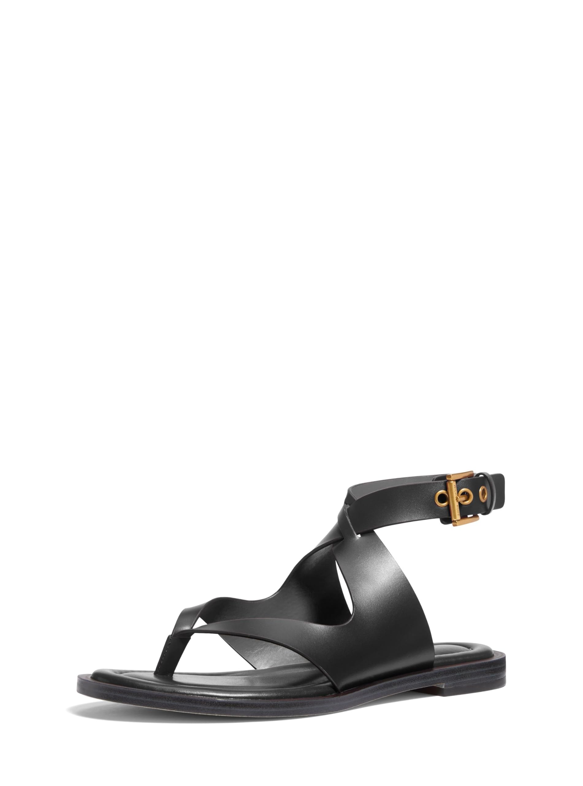 Michael Kors Women’s Irene Flat Thong Sandal, Black, 8