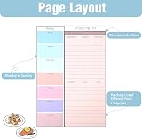 Thboxes Magnetic Weekly Meal Planner and Shopping List Pad 52 Sheets 25x17cm view 3