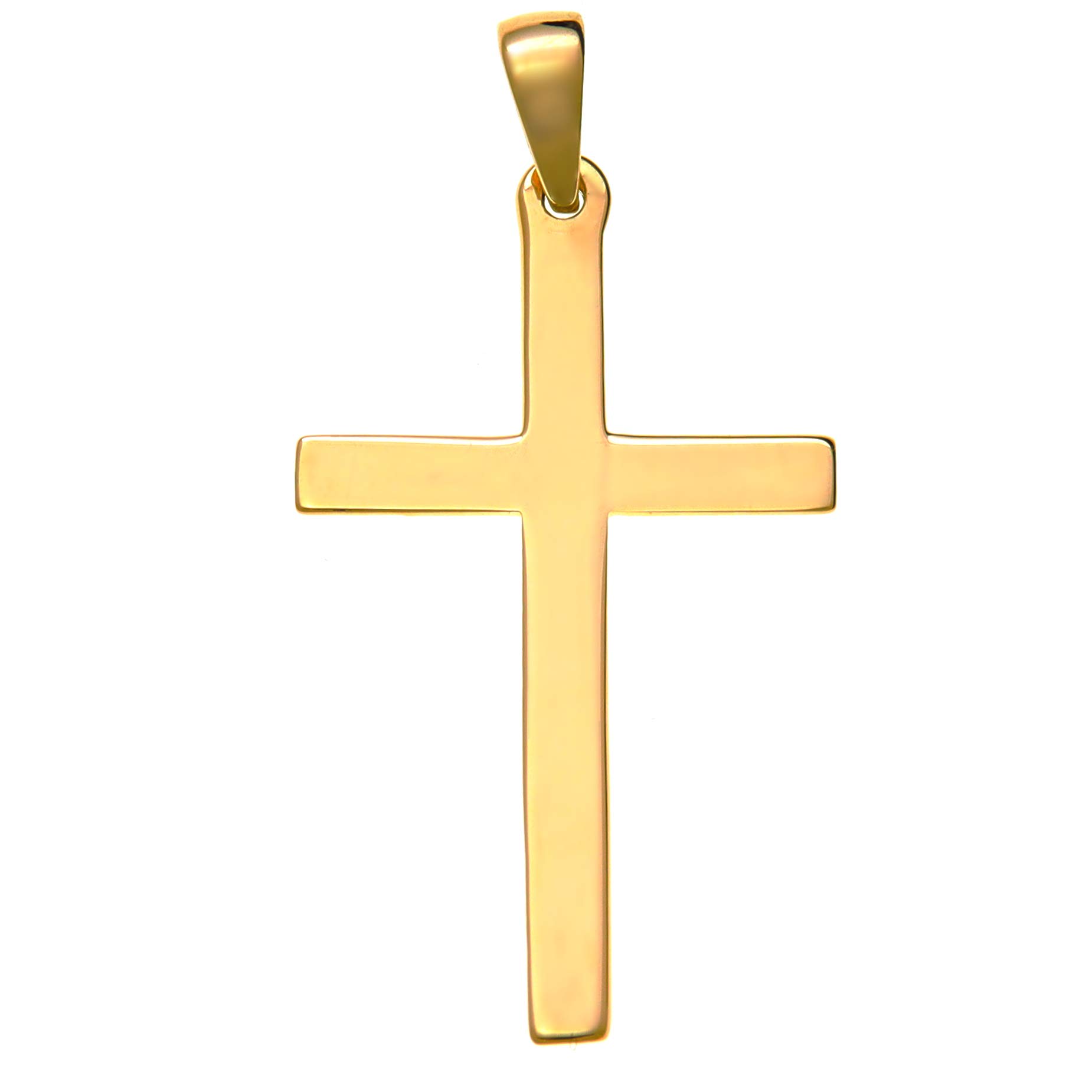 9ct Gold Cross Pendant Charm in Jewellery Presentation Box - Necklace chain not included