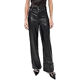 alice + olivia Women's Alexander High Rise Vegan Leather Pants