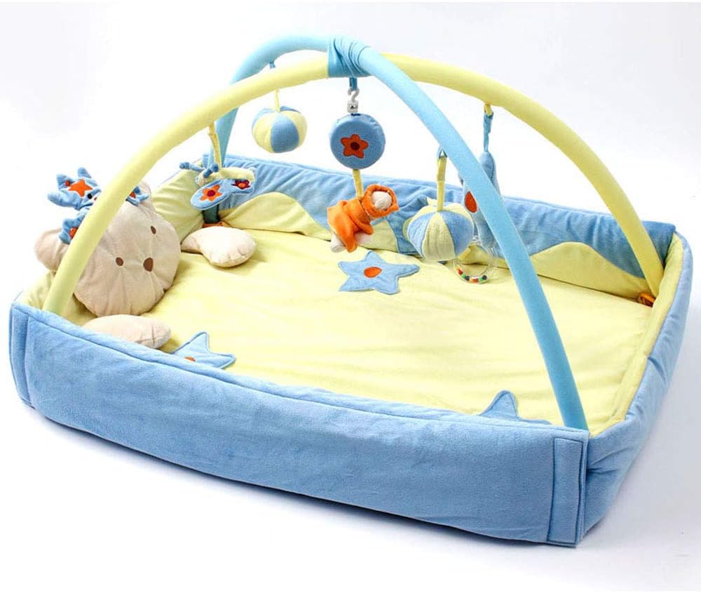 Baby Spieldecke Mit Spielbogen - 5-in-1 Krabbeldecke, 110x100cm | Inkl. 30 Bälle & Spielzeug | Ab 0 Monaten