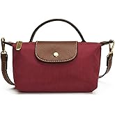 Mini Nylon Crossbody Bag for Women, Small Handbag with Top Handle and Adjustable Shoulder Strap, Zipper Closure Casual Purse