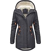 UMIPUBO Women's Winter Quilted Coat Thicken Parkas Fleece Lined Down Jacket Warm Puffer Outwear with Fur Hood