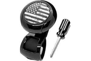 WOSITE American Flag - Steering Wheel Knob Spinner, Universal Non-Slip - Fit for Cars, Trucks, Boats Rv Bus Tractor & More
