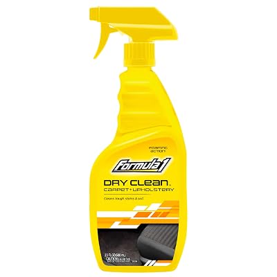 Formula 1 Dry Clean Carpet & Upholstery Cleaner - Stain Remover Spray for Car Seats & Floor Mats, Odor Eliminator for Interior Detailing, 23 oz.