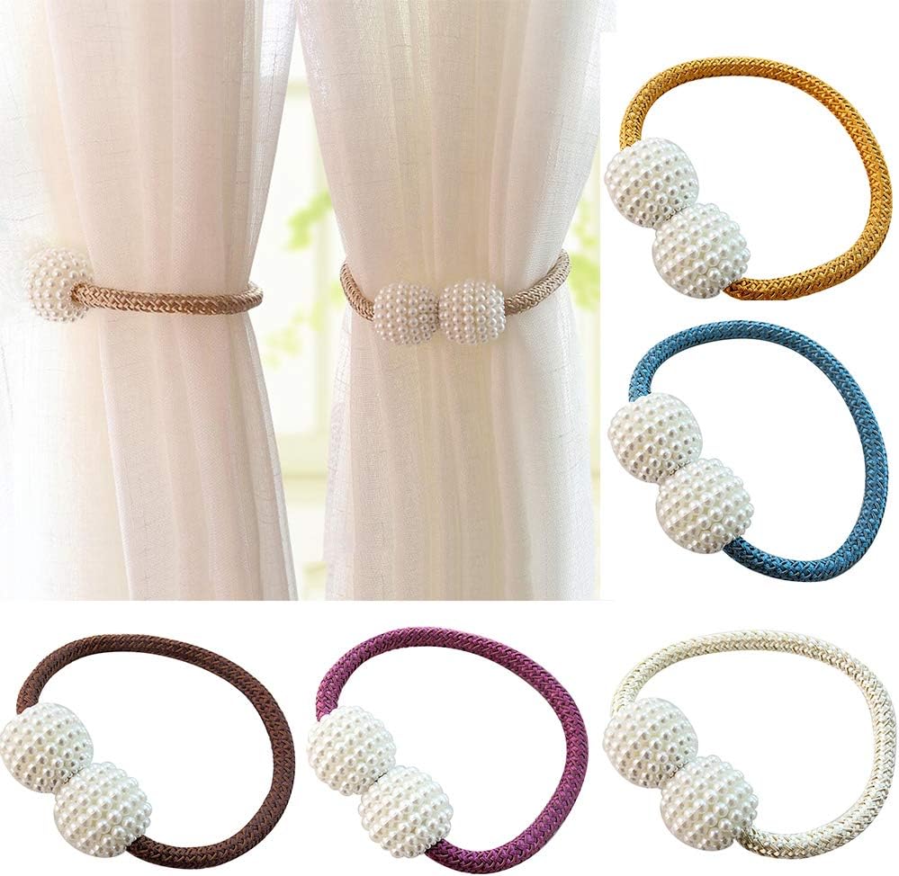 cortinas con cuentas de perlas