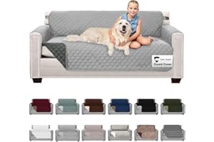 Sofa Shield Couch Cover for Dog and Pets, Couvre Protector for Sofas, Reversible Stain Resistant Housse Canapé, Quilted Micro