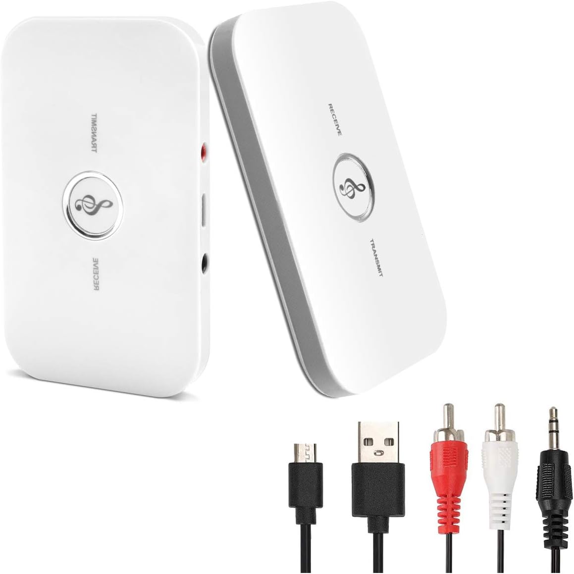 Bluetooth 5.0 Transmitter Receiver, Geva 2-in-1 Wireless 3.5mm Adapter, Low Latency Bluetooth Audio Adapterfor TV Audio Portable Bluetooth Receiver for Car/Home Stereo System