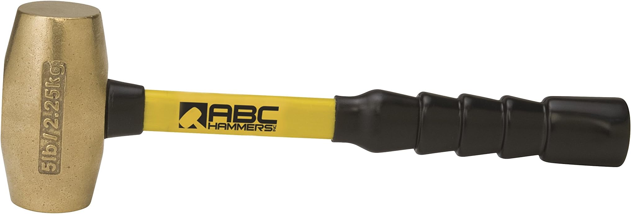 ABC HammersABC5BFB Brass Hammer with 12" Fiberglass Handle, 5-Pound