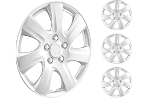 VEVOR Wheel Rim Cover Hubcaps, 16 in Diameter, Sturdy & Durable Scratch-Resistant Hubcap with Snap & Valve Nozzle Hole, ABS &