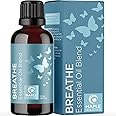 Breathe Blend Essential Oil for Diffuser - Breathe Essential Oil Blend with Eucalyptus Peppermint Tea Tree and Spearmint Mint