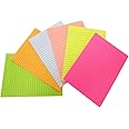 Big Sticky Notes Lined 6x8 inches 6 Pads 50 Sheets per Pad Large Self Stick Note Pads with Lines in 6 Bright Colors Easy Post Individually Wrapped School and Office Supplies Gift Set