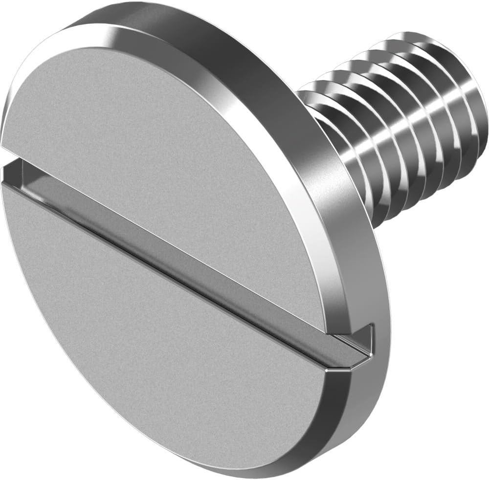 Pack of 50 Flat-Head Screws with Slotted Edelst. 921 DIN A1 with Large Head 6 x 20 M
