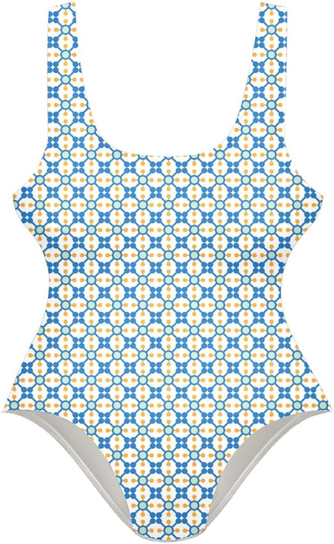 yellow and blue bathing suit