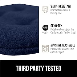 Gorilla Grip Tufted Memory Foam Chair Cushions, Set