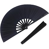 NOIMTTY Large Portable Folding Clacking Fans For Line Dancing - Boots On The Ground Hand Fan For Raves &amp; Decorations